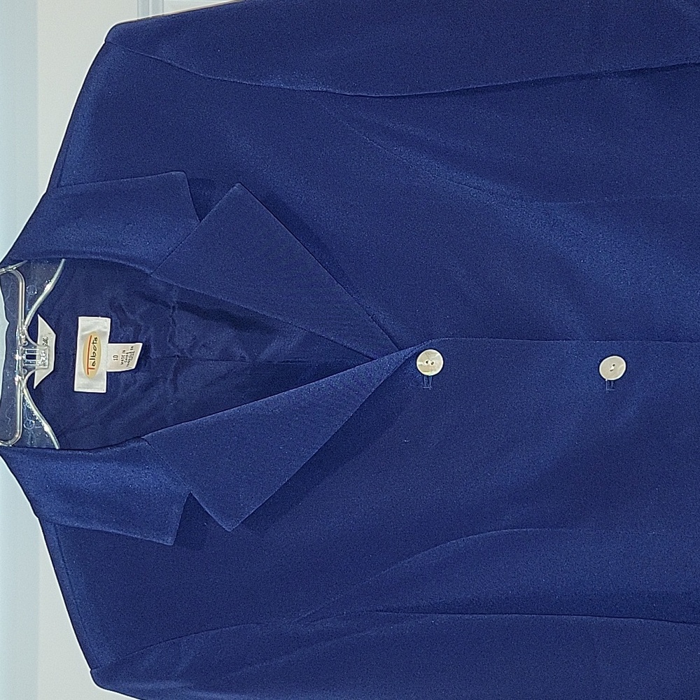 Talbots Royal Blue Women's Silk Blazer - Picture 2 of 6